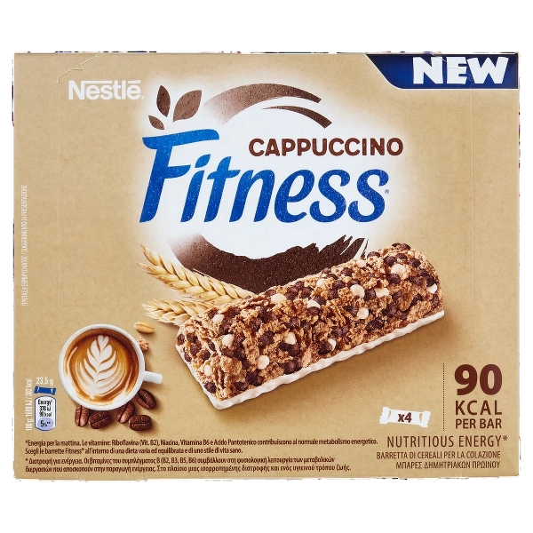 NESTLE' FITNESS SNACK BARS CAPPUCCINO X4 94 GR (8 in a box)
