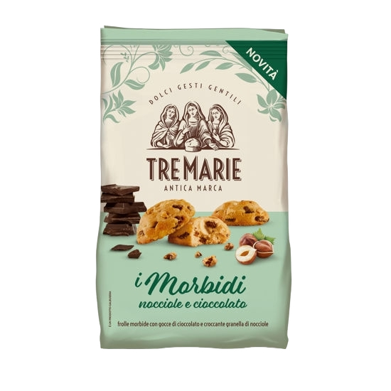 TRE MARIE BISCOTTI MORBIDI CHOCOLATE & HAZELNUTS 300 GR (10 in a box)