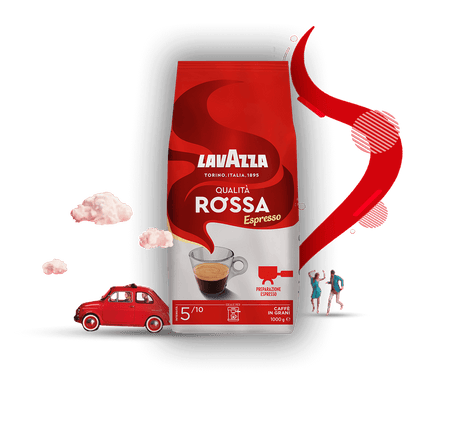 LAVAZZA COFFEE BEANS QUALITA' ROSSA 1 KG (1 in a box)