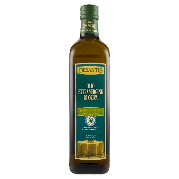 DESANTIS EXTRA VIRGIN OLIVE OIL TERRA DI BARI DOP CASTEL DEL MONTE 750 ML (6 IN A BOX)
