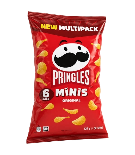 PRINGLES CRISPS MINIS ORIGINAL MULTIPACK BAG X6 120 GR (9 in a box)
