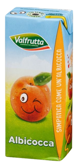 VALFRUTTA NETTARE FRUIT JUICE ALBICOCCA BRICK 200 ML X6 (4 in a box)