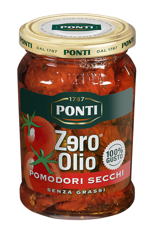 PONTI ZERO OLIO TOMATOES SUNDRIED IN BRINE 300 GR (12 in a box)