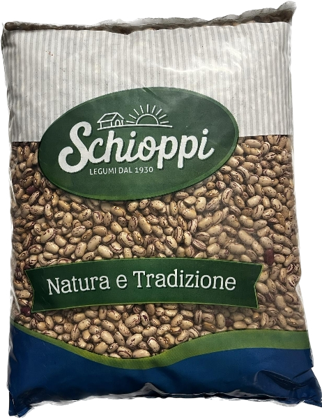 SCHIOPPI DRIED VEGETABLES BEANS BORLOTTI 5 KG (1 in a box)