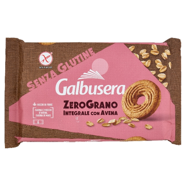 GALBUSERA BISCOTTI ZERO GRANO WHOLEMEAL CORN AND BUCKWHEAT GLUTEN FREE 220 GR (12 in a box)