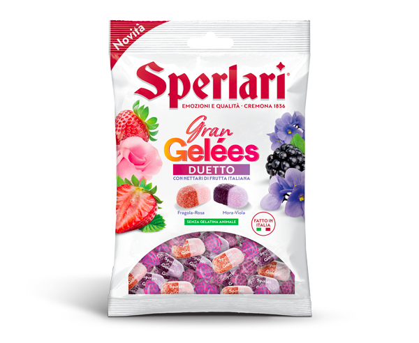 SPERLARI CANDY GELEES FRUITS DUETTO FLOWERS 150 GR (18 in a box)
