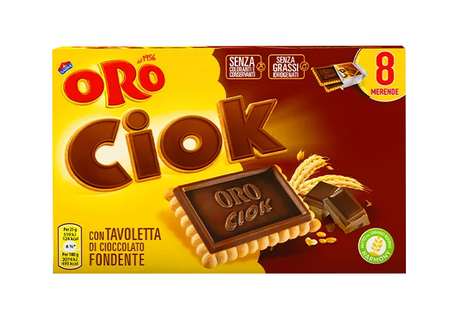 SAIWA ORO CIOK BISCOTTI DARK CHOCOLATE X8 200 GR (14 in a box)