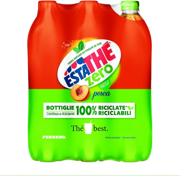ESTATHE' ZERO TEA PEACH SUGAR FREE PET 1.5 LT (6 IN A BOX)