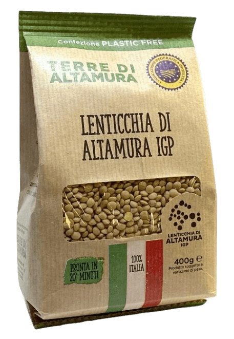 TERRE DI ALTAMURA DRIED VEGETABLES LENTILS IGP 400 GR (12 in a box)