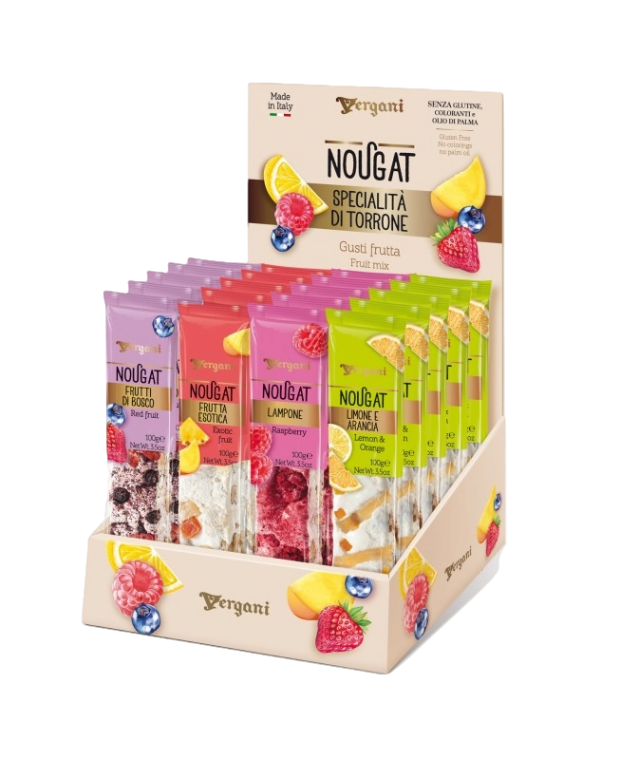 VERGANI EXPO TORRONCINI ASSORTED FRUITS MIX 100 GR (20 in a box)