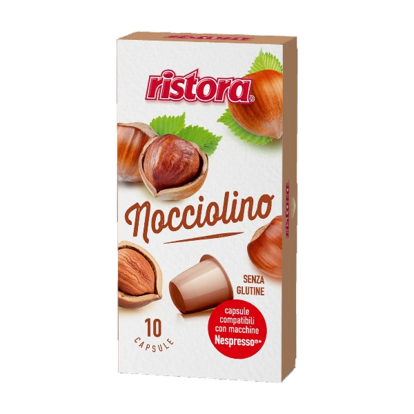 RISTORA COFFEE CAPSULES NESPRESSO CAPPUCCINO NOCCIOLINO X10 (6 in a box)