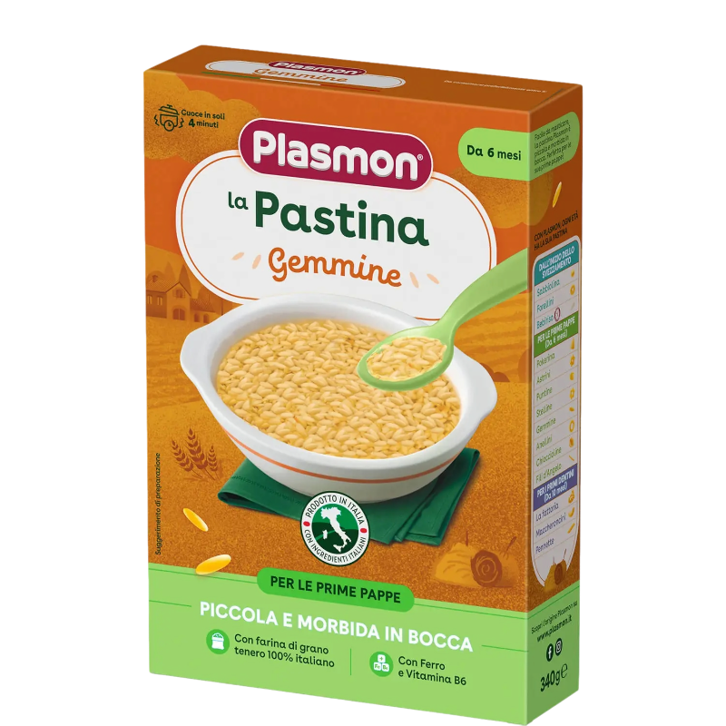 PLASMON PASTINA GEMMINE 6 MONTHS 300 GR (12 in a box)