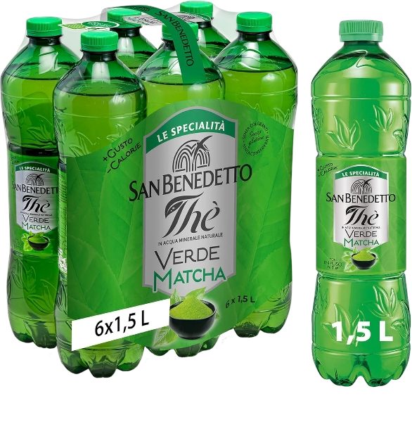 SAN BENEDETTO TEA GREEN MATCHA PET 1.5 LT (6 in a box)