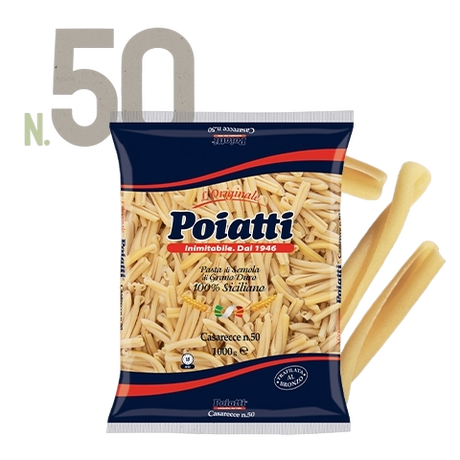 POIATTI PASTA DI SEMOLA CASARECCE N.50 1 KG (12 in a box)