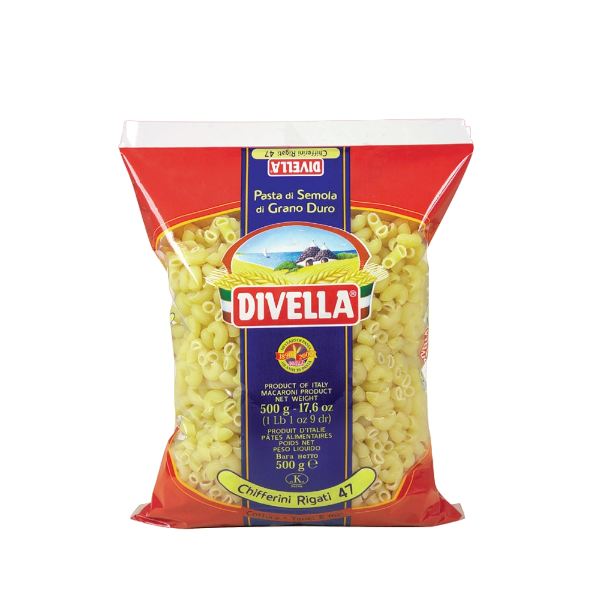 DIVELLA PASTA DI SEMOLA CHIFFERINI RIGATI N.47 500 GR (24 in a box)