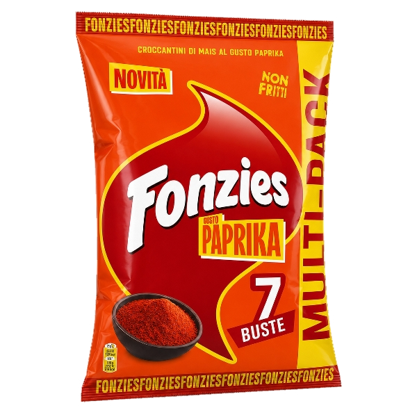 FONZIES CRISPS PAPRIKA MULTIPACK X7 165 GR (16 in a box)
