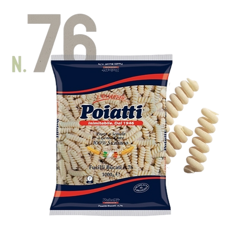 POIATTI PASTA DI SEMOLA FUSILLI BUCATI N.76 1 KG (12 in a box)