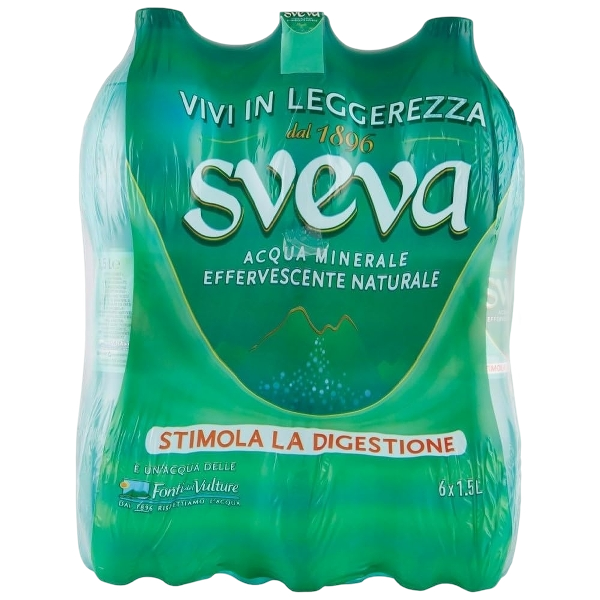 SVEVA CARBONATED WATER PET 1.5 LT (6 in a box)