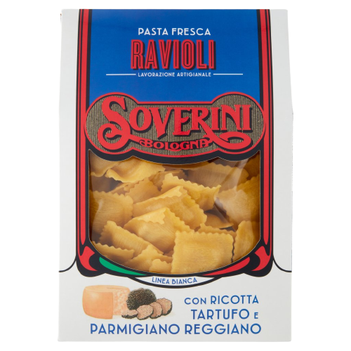 SOVERINI STUFFED PASTA RAVIOLI WITH RICOTTA TRUFFLE AND PARMIGIANO 250 GR (10 in a box)