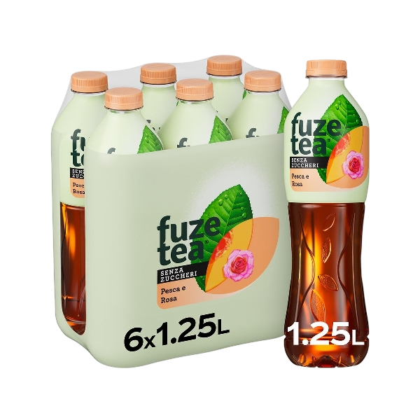 FUZETEA TEA PEACH SUGAR FREE PET 1.25 LT (6 IN A BOX)