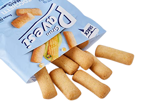 PAVESI SNACK TOCCHETTI CORN X8 256 GR (10 in a box)