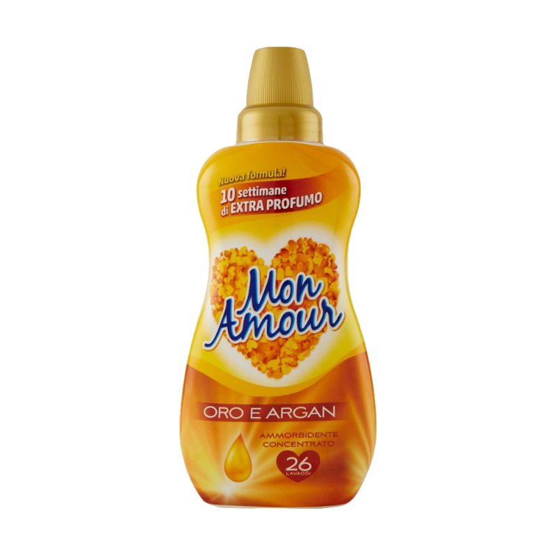 MON AMOUR SOFTENER CONCENTRATED ORO E ARGAN 26 LAVAGGI 650 ML (12 in a box)