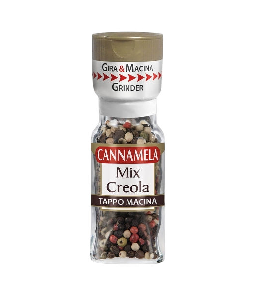 CANNAMELA SPICES MIX CREOLA IN GRAINS WITH GRINDING CAP 25 GR (6 in a box)