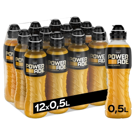 POWERADE ENERGY DRINK GOLDEN MANGO PET 500 ML (12 in a box)