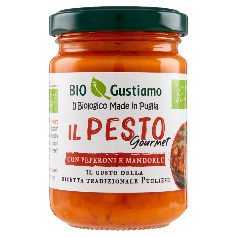 BIO GUSTIAMO PESTO PEPPERS AND ALMONDS 140 GR (6 in a box)