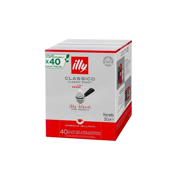 ILLY COFFEE PODS ESE 44 MM CLASSIC ROAST X40 292 GR (6 in a box)