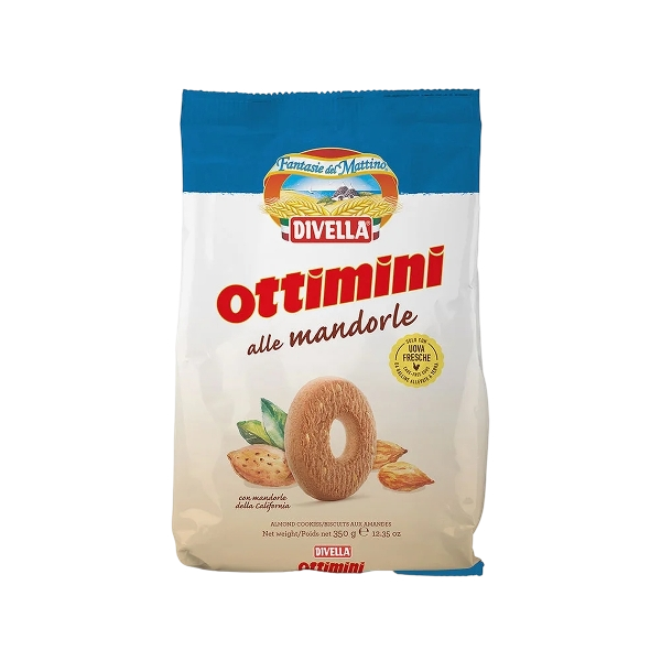 DIVELLA BISCOTTI OTTIMINI ALMONDS 350 GR (18 IN A BOX)