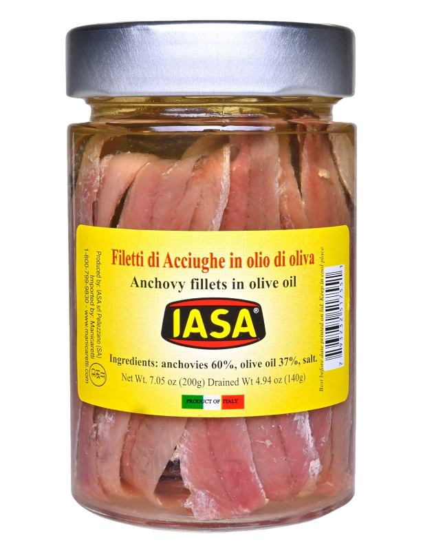 IASA ANCHOVY FILLETS IN OLIVE OIL 600 GR (12 in a box)