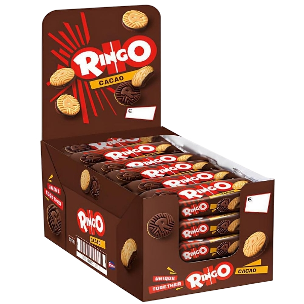 PAVESI RINGO EXPO BISCOTTI COCOA X24 55 GR (1 in a box)
