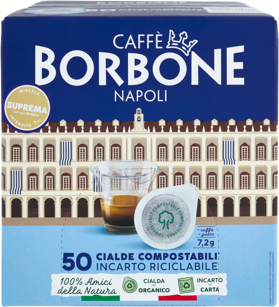 BORBONE COFFEE PODS ESE 44 MM SUPREMA X50 360 GR (1 in a box)