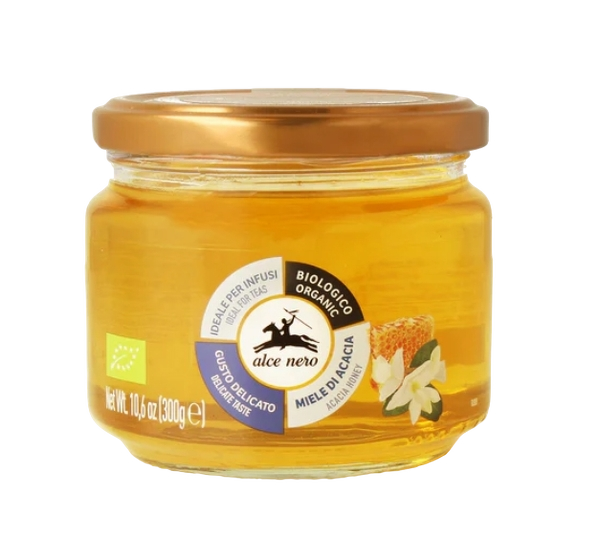 ALCENERO ORGANIC HONEY ACACIA JAR 300 GR (6 in a box)