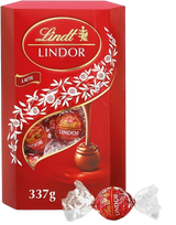 LINDT LINDOR PRALINES CORNET CHOCOLATE MILK 337 GR (8 in a box)