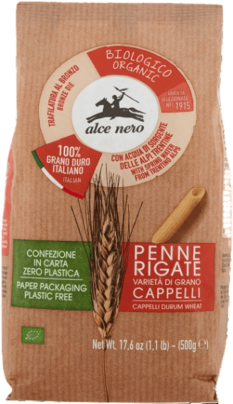 ALCENERO PASTA DI SEMOLA GRANO SENATORE CAPPELLI PENNE RIGATE 500 GR (12 in a box)