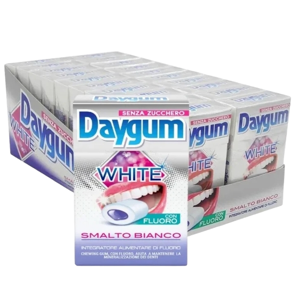 DAYGUM CHEWING GUM WHITE SUGAR FREE 60 GR (20 in a box)
