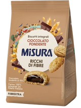 MISURA FIBRE EXTRA BISCOTTI FILLED DARK CHOCOLATE 260 GR (8 in a box)