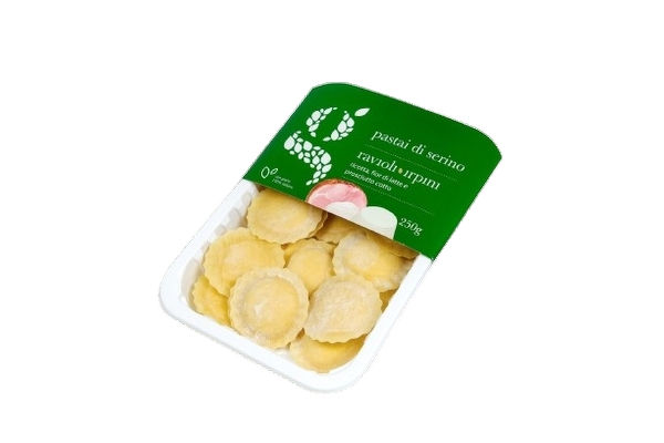 PASTAI DI SERINO STUFFED PASTA RAVIOLI IRPINI WITH RICOTTA AND COOKED HAM 250 GR (6 in a box)