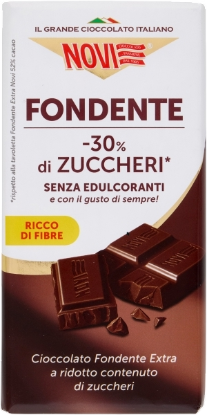 NOVI CHOCOLATE BAR LOW SUGAR DARK 100 GR (24 in a box)