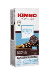KIMBO COFFEE CAPSULES NESPRESSO DECAFFEINATED DEK ESPRESSO BARISTA X10 55 GR (10 in a box)