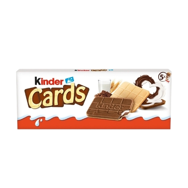 KINDER CARDS WAFER 5 PCS X2 128 GR (20 in a box)