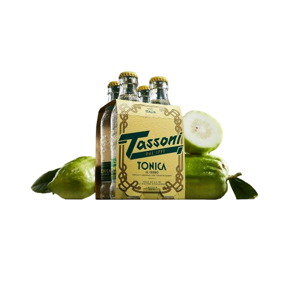 TASSONI SODA TONICA CEDRO GLASS 18 CL X4 (6 in a box)