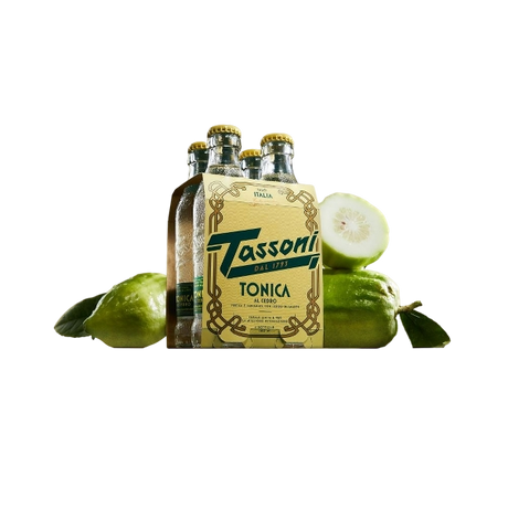 TASSONI SODA TONICA CEDRO GLASS 18 CL X4 (6 in a box)