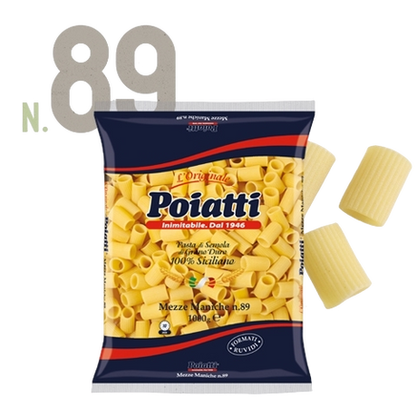 POIATTI PASTA DI SEMOLA MEZZE MANICHE N.89 1 KG (12 in a box)