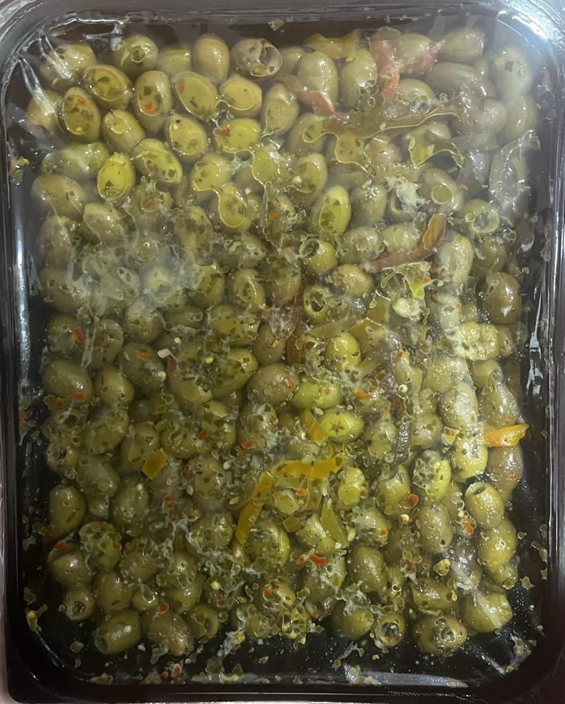 MICCIO OLIVES GREEN ISCHITANE IN OIL 3 KG (1 in a box)