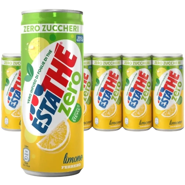 ESTATHE' ZERO TEA LEMON SUGAR FREE CANS 300 ML (24 IN A BOX)