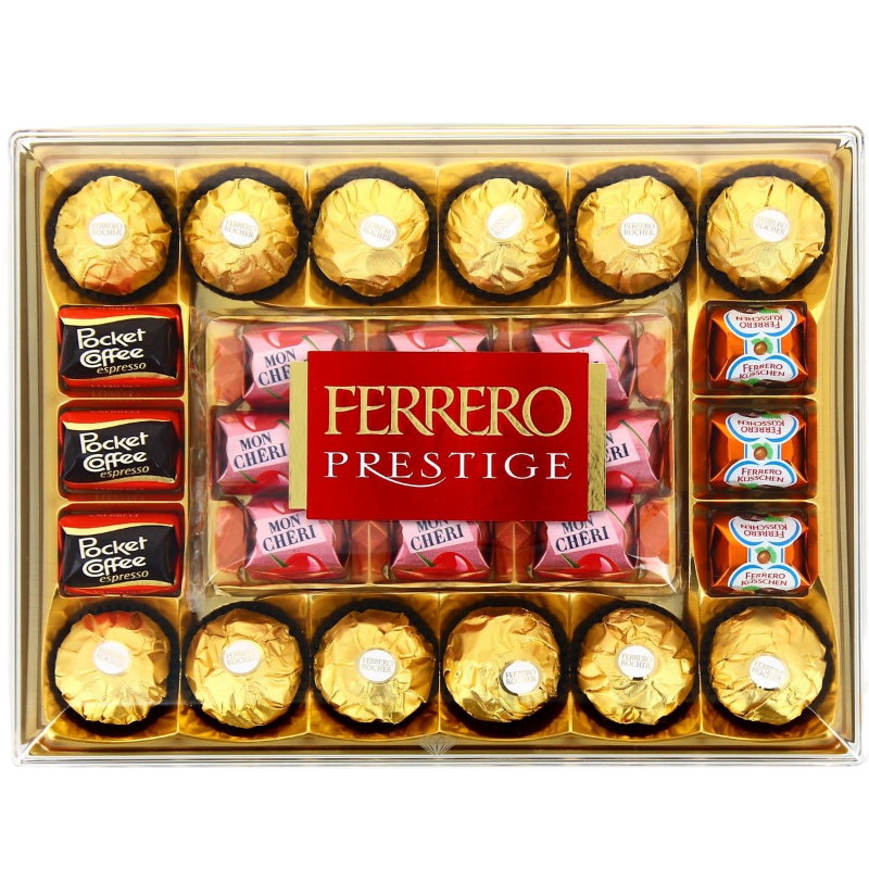 FERRERO PRESTIGE PRALINES MIX T28 329 GR (4 in a box)
