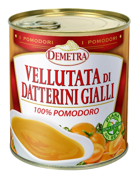 DEMETRA PASSATA DI POMODORO VELLUTATA DI DATTERINI GIALLI 800 GR (6 in a box)